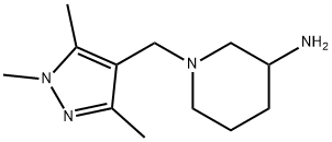 1-((1,3,5-trimethyl-1H-pyrazol-4-yl)methyl)piperidin-3-amine Structure