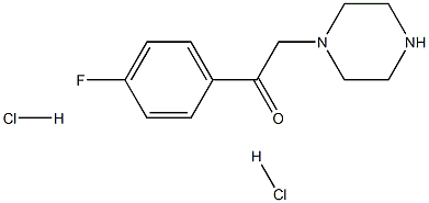 1-(4-氟苯基)-2-(哌嗪-1-基)乙烷-1-酮二盐酸,1019058-85-5,结构式