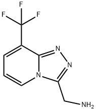 (8-(trifluoromethyl)-[1,2,4]triazolo[4,3-a]pyridin-3-yl)methanamine 化学構造式