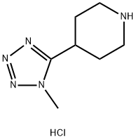 4-(1-METHYL-1H-TETRAZOL-5-YL)PIPERIDINE HCL 结构式