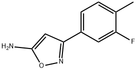 3-(3-氟-4-甲基苯基)-1,2-噁唑-5-胺 结构式