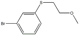 1-bromo-3-(2-methoxyethylsulfanyl)benzene,1021169-59-4,结构式