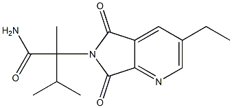 2-(3-ethyl-5,7-dioxopyrrolo[3,4-b]pyridin-6-yl)-2,3-dimethylbutanamide, 102268-21-3, 结构式