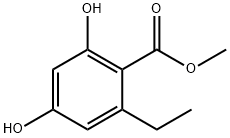 2,4-dihydroxy-6-ethylbenzoic acid, methyl ester Structure