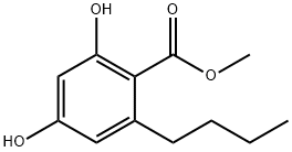 2,4-dihydroxy-6-n-butylbenzoic acid, methyl ester Structure