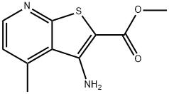 3-Amino-4-methyl-thieno[2,3-b]pyridine-2-carboxylic acid methyl ester Struktur