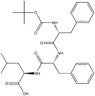 (6R,9R,12R)-6,9-二苄基-12-异丁基-2,2-二甲基-4,7,10-三氧代-3-氧杂-5,8,11-三氮杂十三-13-酸 结构式