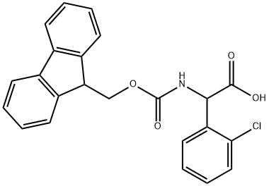 N-FMOC-DL-2-氯苯甘氨酸, 1025496-19-8, 结构式