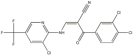 (Z)-3-[[3-chloro-5-(trifluoromethyl)pyridin-2-yl]amino]-2-(3,4-dichlorobenzoyl)prop-2-enenitrile,1025666-48-1,结构式