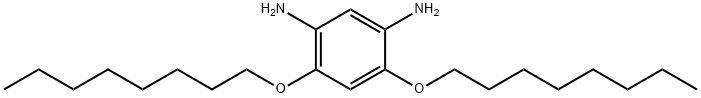 4,6-ビス(オクチルオキシ)ベンゼン-1,3-ジアミン 化学構造式