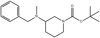 3-(苄基(甲基)氨基)哌啶-1-甲酸叔丁酯,1027345-51-2,结构式
