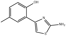 2-(2-Amino-thiazol-4-yl)-4-methyl-phenol Struktur