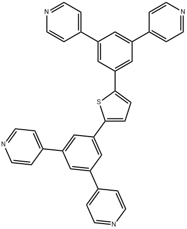 2,5-bis(3,5-di(pyridin-4-yl)phenyl)thiophene Structure