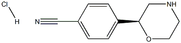 4-((S)-morpholin-2-yl)benzonitrile hydrochloride Struktur