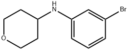 N-(3-bromophenyl)tetrahydro-2H-pyran-4-amine,1036990-31-4,结构式