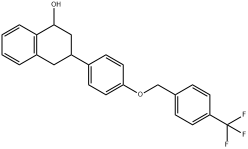 3-(4-((4-(trifluoromethyl)benzyl)oxy)phenyl)-1,2,3,4-tetrahydronaphthalen-1-ol Structure