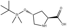 (2S,4R)-4-((tert-butyldimethylsilyl)oxy)pyrrolidine-2-carboxylic acid Struktur