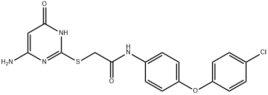 2-[(6-amino-4-oxo-1H-pyrimidin-2-yl)sulfanyl]-N-[4-(4-chlorophenoxy)phenyl]acetamide Structure