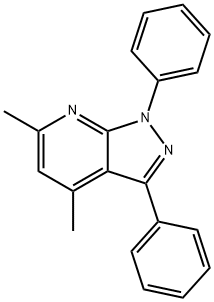 4,6-dimethyl-1,3-diphenylpyrazolo[3,4-b]pyridine,104384-66-9,结构式
