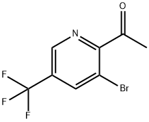 2-乙酰基-3-溴-5-三氟甲基吡啶,1048384-87-7,结构式
