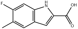 6-fluoro-5-methylindole-2-carboxylic acid Structure