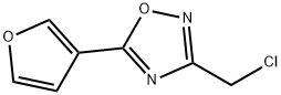3-(氯甲基)-5-(呋喃-3-基)-1,2,4-噁二唑,1056157-29-9,结构式