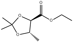 ethyl (4R,5S)-2,2,5-trimethyl-1,3-dioxolane-4-carboxylate,105760-29-0,结构式