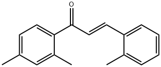 (2E)-1-(2,4-ジメチルフェニル)-3-(2-メチルフェニル)プロプ-2-エン-1-オン 化学構造式