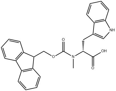 D-Tryptophan, N-[(9H-fluoren-9-ylmethoxy)carbonyl]-N-methyl- Structure