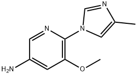 5-METHOXY-6-(4-METHYL-1H-IMIDAZOL-1-YL)PYRIDIN-3-AMINE,1079178-13-4,结构式