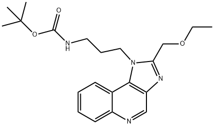 Carbamic acid, N-[3-[2-(ethoxymethyl)-1H-imidazo[4,5-c]quinolin-1-yl]propyl]-, 1,1-dimethylethyl ester Structure