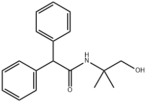 N-(1-hydroxy-2-methylpropan-2-yl)-2,2-diphenylacetamide Struktur