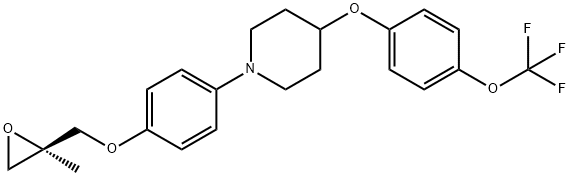(R)-1-(4-((2-methyloxiran-2-yl)methoxy)phenyl)-4-(4-(trifluoromethoxy)phenoxy)piperidine Structure