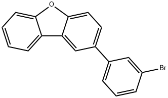 2- (3-bromophenyl) dibenzofuran Structure