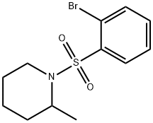 1-(2-Bromophenylsulfonyl)-2-methylpiperidine, 97% Structure