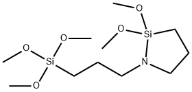 1-Aza-2-silacyclopentane, 2,2-dimethoxy-1-[3-(trimethoxysilyl)propyl]- Structure
