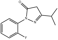 1-(2-fluorophenyl)-3-isopropyl-1H-pyrazol-5(4H)-one, 1092295-70-9, 结构式