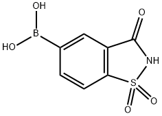 BORONIC ACID, B-(2,3-DIHYDRO-1,1-DIOXIDO-3-OXO-1,2-BENZISOTHIAZOL-5-YL),1092457-30-1,结构式