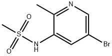 N-(5-Bromo-2-methyl-pyridin-3-yl)-methanesulfonamide 结构式
