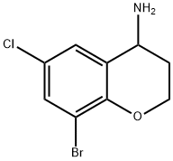 8-溴-6-氯苯并二氢吡喃-4-胺, 1094456-55-9, 结构式