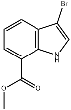 3-溴-1H-吲哚-7-羧酸甲酯, 1097196-77-4, 结构式