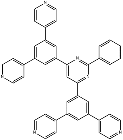4,6-双(3,5-二(4-吡啶)基苯基)-2-苯基嘧啶, 1097652-83-9, 结构式