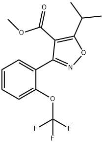 METHYL 5-ISOPROPYL-3-(2-(TRIFLUOROMETHOXY)PHENYL)ISOXAZOLE-4-CARBOXYLATE Structure