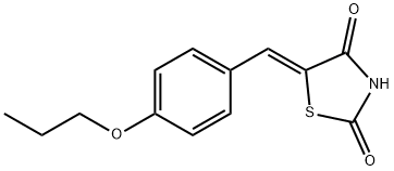 (5Z)-5-[(4-propoxyphenyl)methylidene]-1,3-thiazolidine-2,4-dione 结构式