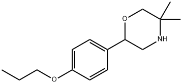 5,5-dimethyl-2-(4-propoxyphenyl)morpholine Structure
