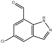 5-CHLORO-1H-INDAZOLE-7-CARBALDEHYDE,1100213-27-1,结构式
