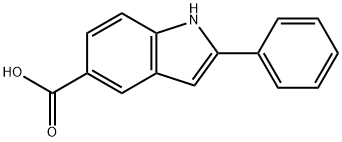 2-苯基-1H-吲哚-5-羧酸, 110073-82-0, 结构式