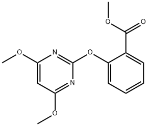 Benzoic acid, 2-[(4,6-dimethoxy-2-pyrimidinyl)oxy]-, methyl ester Structure