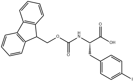 DL-N-[(9H-fluoren-9-ylmethoxy)carbonyl]-4-iodo- Phenylalanine Structure