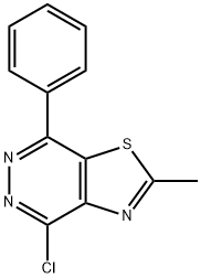 4-chloro-2-methyl-7-phenyl[1,3]thiazolo[4,5-d]pyridazine Struktur